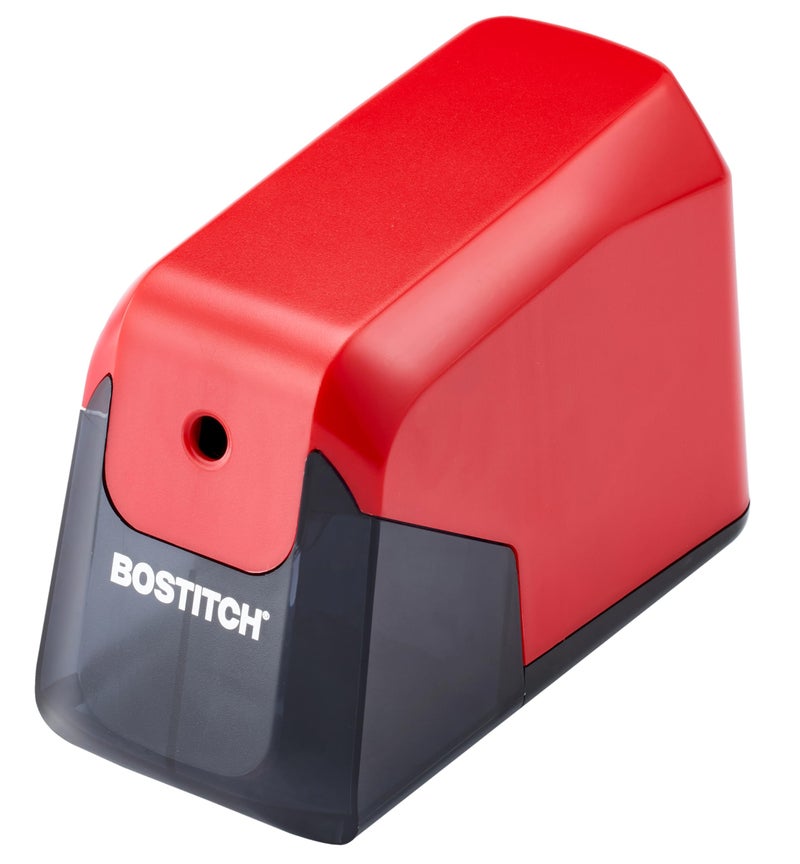 Bostitch Office Battery Pencil Sharpener, 4X Longer Cutter Life, Tip Saver Technology, Red - Image 1