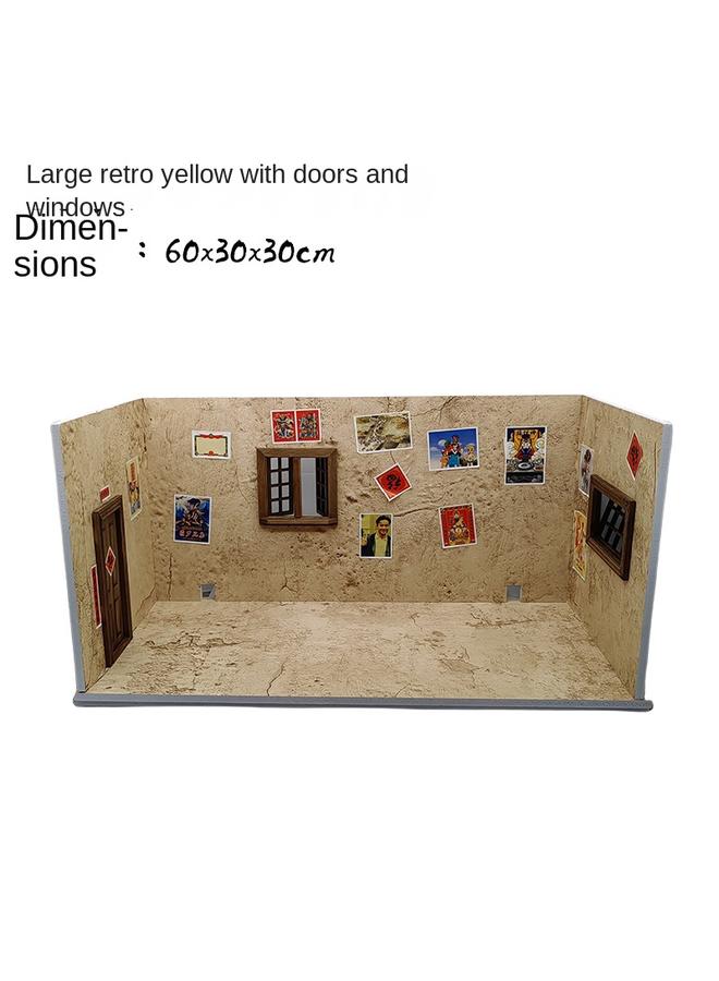 Bluejw Stall Kitchenette Retro Background Wall Family Antique Background Wall Night Market Mini Kitchen Background Board - Image 3