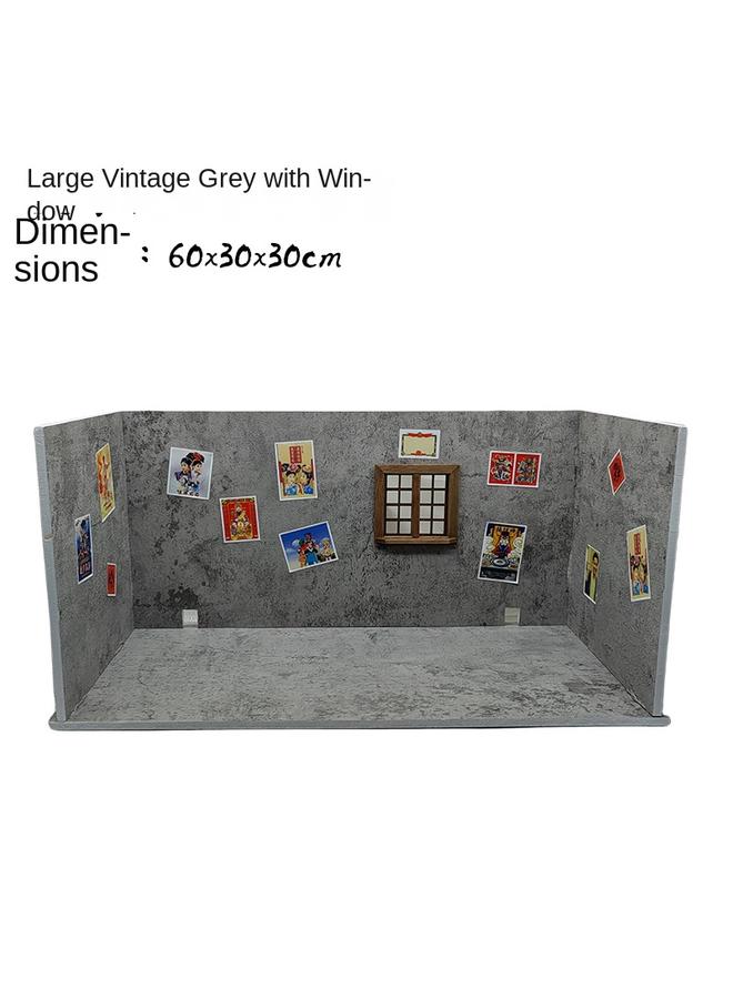 Bluejw Stall Kitchenette Retro Background Wall Family Antique Background Wall Night Market Mini Kitchen Background Board - Image 1