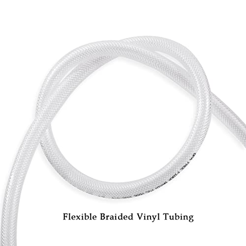 DAVCO 3/4" ID × 50 ft Clear Braided Plastic Vinyl Tubing Flexible High Pressure Reinforced PVC Hose - Image 5