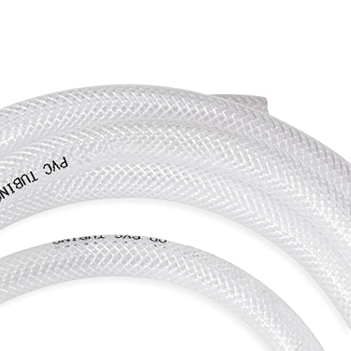 DAVCO 3/4" ID × 50 ft Clear Braided Plastic Vinyl Tubing Flexible High Pressure Reinforced PVC Hose - Image 4
