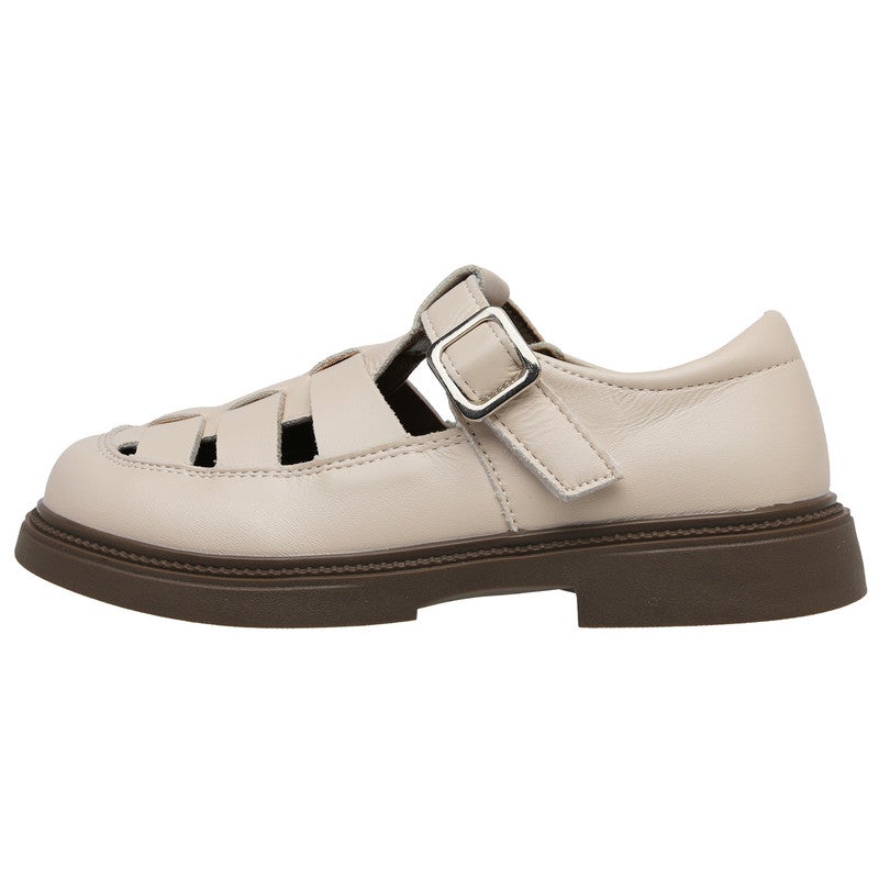 Lucky Kids Girls Summer Sandals,Closed Toe Leather Soft Rubber Flat Causal Summer Shoes for Toddler/Little kids/Big Kids - Image 4