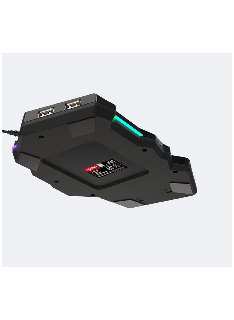 HXSJ - V500 35 Keys Colorful Mixed Light Gaming One-handed Keyboard - Image 1