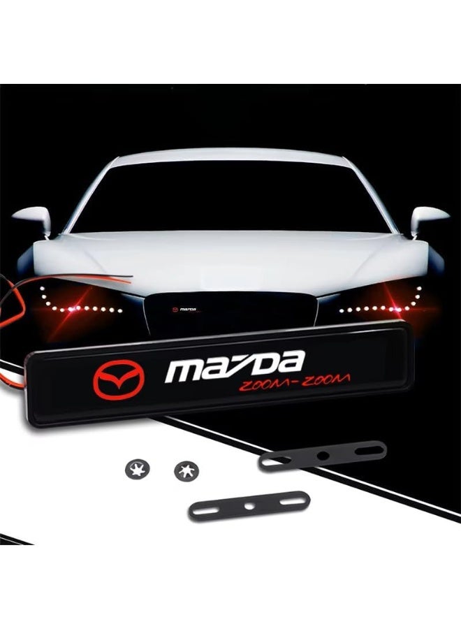 Vierex LED Front Hood Grille Emblem Badge Light for Mazda 2 3 4 5 6 7 8 Atenza Axela RX8 CX4 CX5 CX6 – Waterproof Car Decorative LED Logo Light, Front Grill Decoration Accessories - Image 1