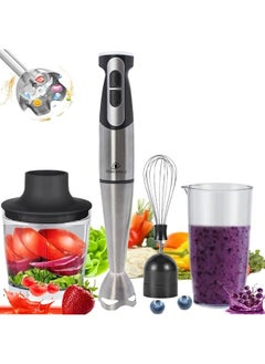 TOSCANA U Portable Hand Blender Personal Blender Smoothie Maker 600Ml Portable Mini Electric Blender For Smoothies Milkshakes Fruits Frozen Protein 350W Silver Black St 62414 Silver  - Image 1