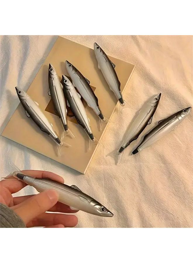 برتقالي أوشين فيش قلم حبر جاف 2 قطعة نقر لإغلاق الغطاء حبر أسود للمدرسة المكتب - Image 1