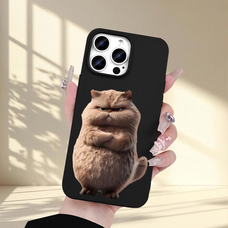 حافظة هواتف كرتونية سوداء مقاومة للصدمات لجهاز iPhone 14 Pro Max ذات تشطيب غير لامع - Image 4