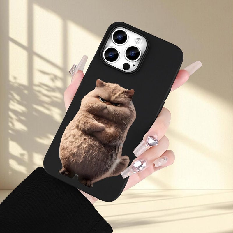 حافظة هواتف كرتونية سوداء مقاومة للصدمات لجهاز iPhone 14 Pro Max ذات تشطيب غير لامع - Image 2