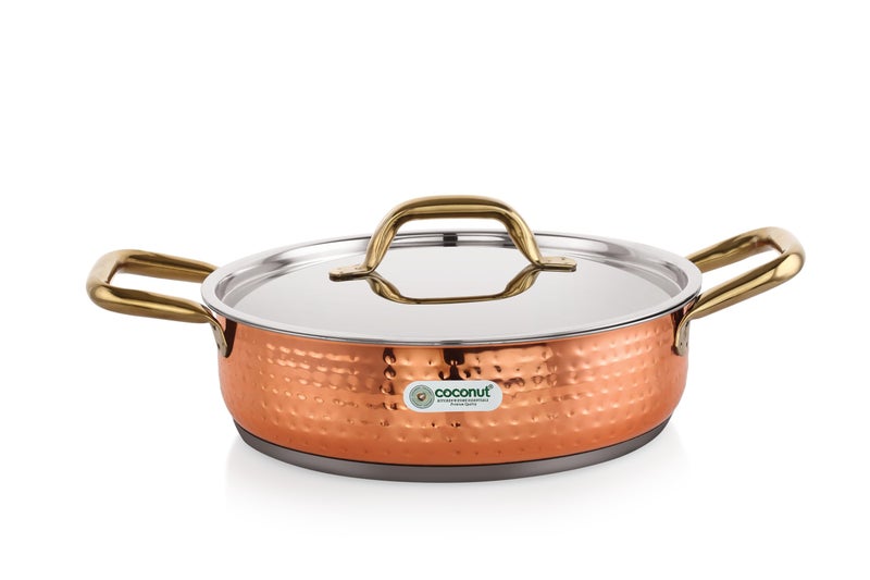 Coconut مقلاة كوكو نات من الفولاذ المقاوم للصدأ بتصميم مطروق - وحدة واحدة - سعة - 2500 مل - Image 2