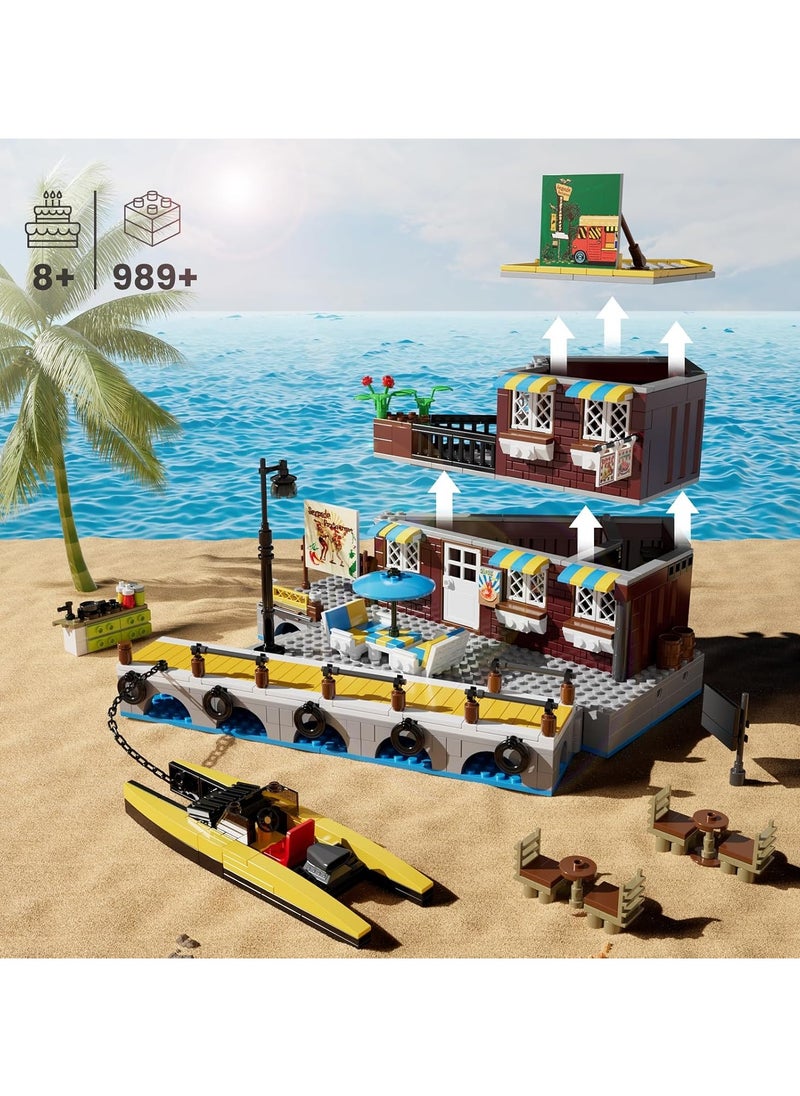 mould king Minecraft City Building Set, Mini World Building Blocks, Building Blocks for Kids，Seaside Hotel Series building toy models, children's toys, 8+ Mould King 10143  - Image 2