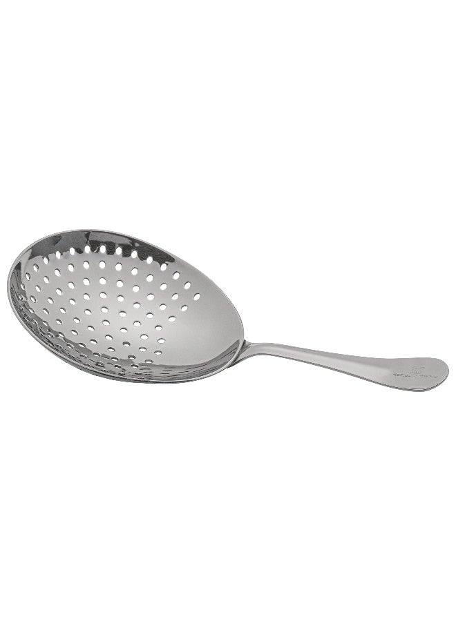 Restaurantware Bar Lux 6.4 Inch x 3 Inch Julep Strainer, 1 Perforated Drink Strainer - Wide, Ergonomic Handle, Black Plated Stainless Steel Cocktail Strainer, Commerical Grade, For Bartenders - Image 2