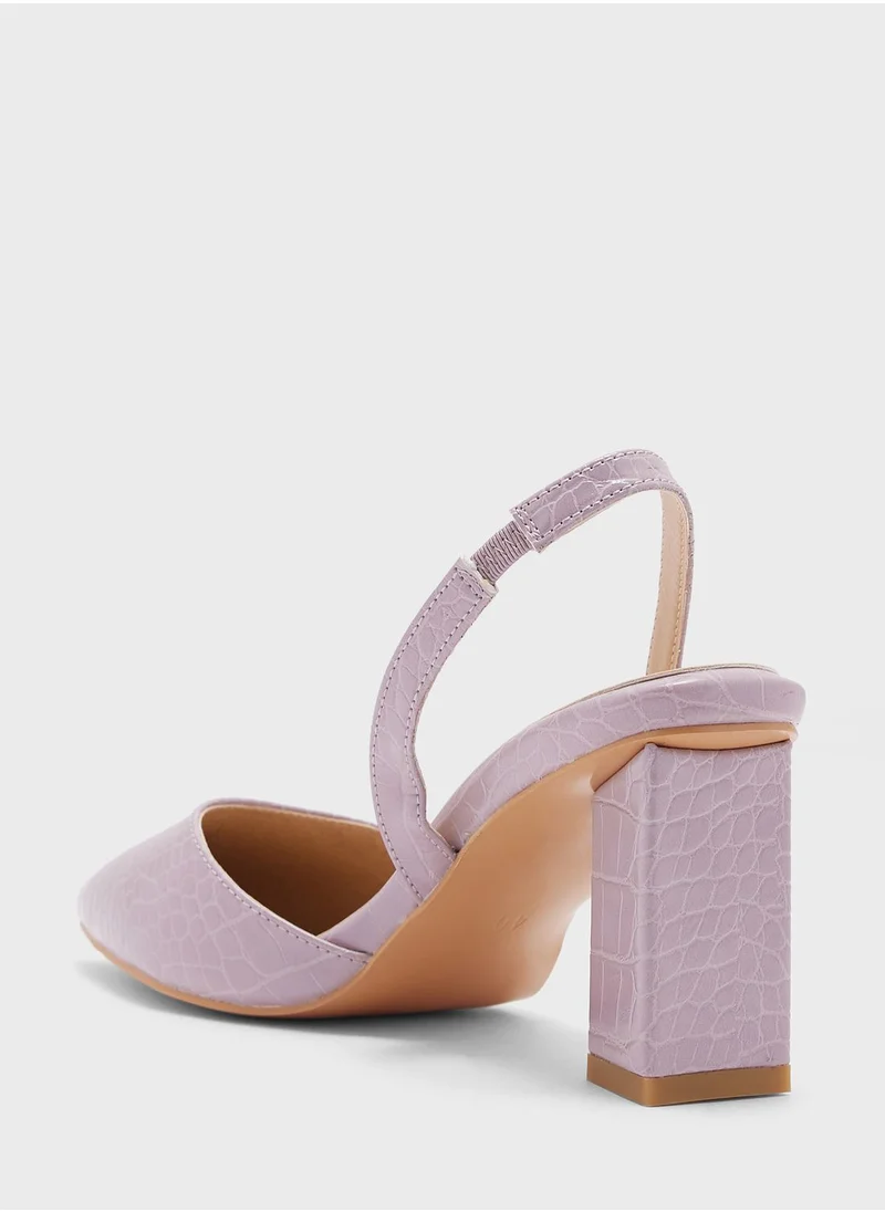 خزانة Croc Effect Slingback Pump