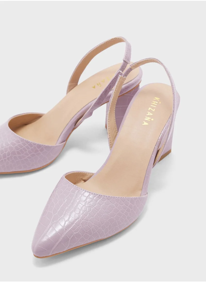 خزانة Croc Effect Slingback Pump