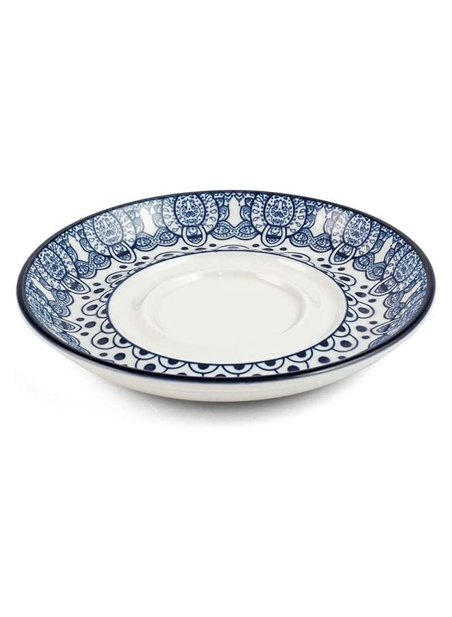 AKDC Che Brucia Arabesque Cup And Saucer 200 Ml Capacity Blue - Image 1