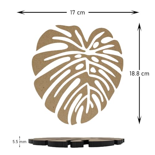 PICRAZEE Leaf Trivets MDF Wooden Plates Coasters for DIY Craft, Mandala Art, Resin Art, Painting, Decoration Craft Kit (LT_4) - Image 3