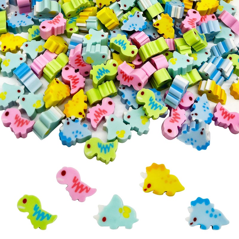 ZAKVOOR 150 Pieces Mini Erasers Assortment Novelty Pencil Erasers Bulk for Rewards Prizes Gift (Dinosaur) - Image 1