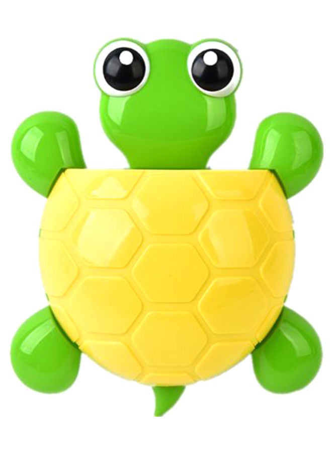 NIBEMINENT Tortoise Wall Suction Toothbrush And Toothpaste Holder Green/Yellow - Image 1