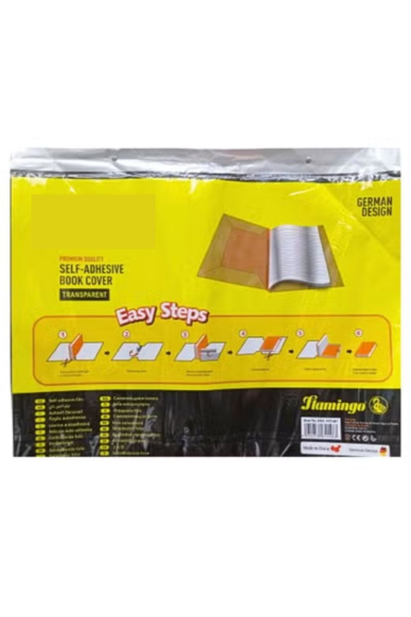 Flamingo Self Adehsive Book Cover Transparent 10 Sheets 500 x 360mm - Image 4