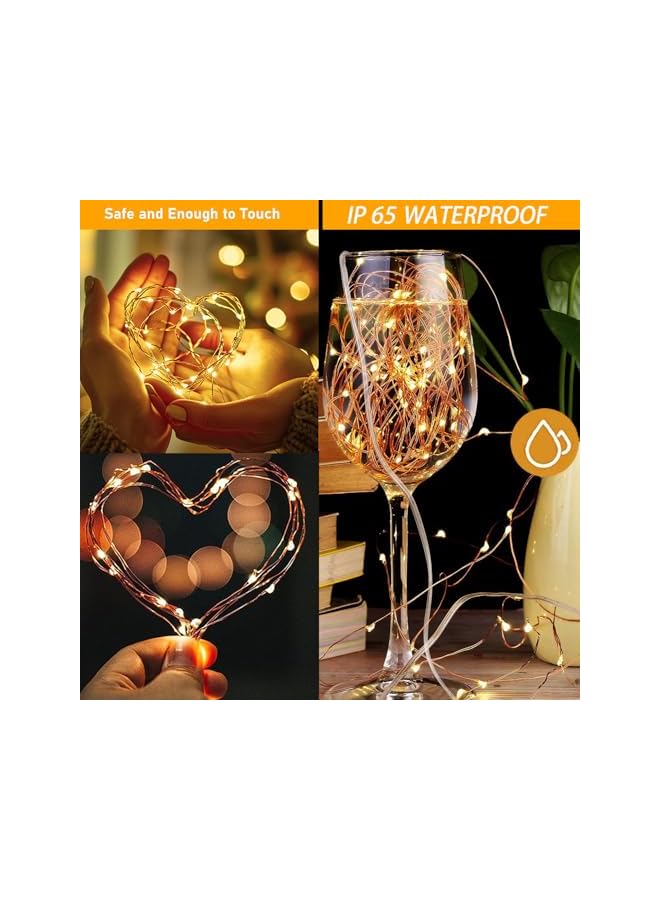The Bros 2 Pack Fairy Christmas Lights Battery Operated - 10M, 100 LED, Warm White String Light, IP65 Waterproof, Ideal For Decorations On Trees, Patios, Glass Jars - Image 3