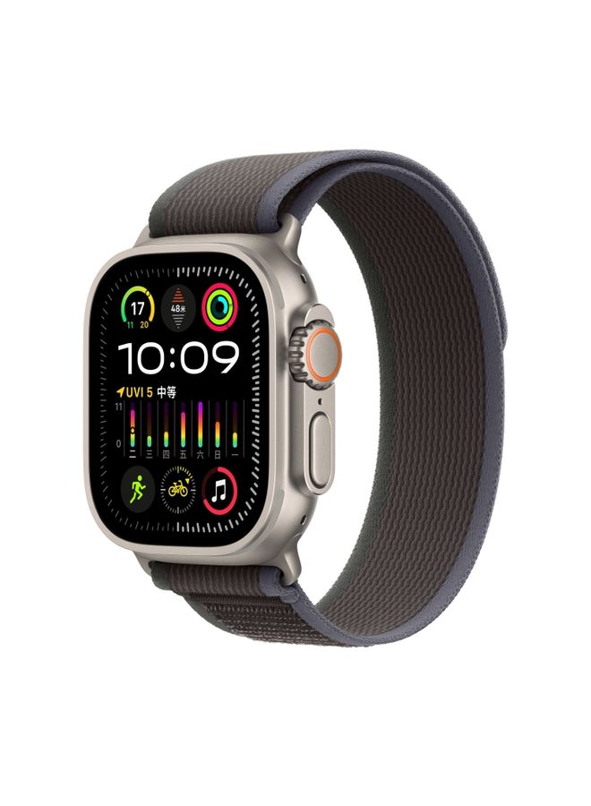 Replacement Strap Nylon Watch Band For Apple Watch Ultra 49mm / Series 8&7 45mm / SE 2&6&SE&5&4 44mm Black Blue