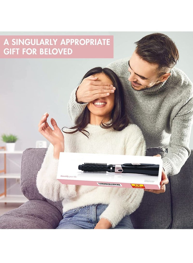 Hair Dryer Brush Hot for Styling Light Weight dryer Women 4 in 1 Air with 2 Speed Straightening Fringe Curler Black - Image 5