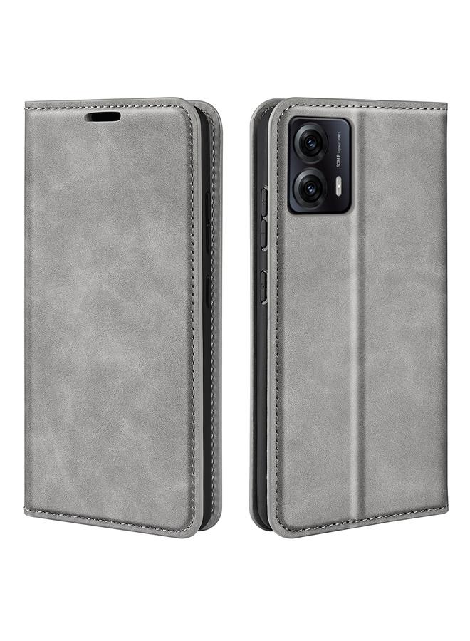 اس-توب جراب هاتف موتورولا موتو جي 53 5 جي جراب هاتف جلدي مغناطيسي بتصميم كلاسيكي - Image 1