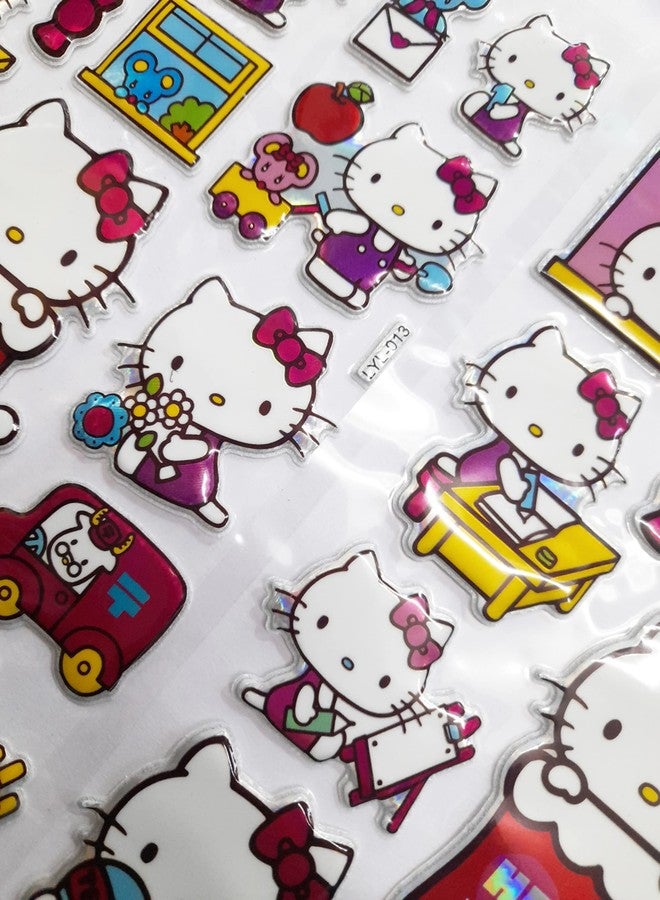 KCR Sparkle Hello Kitty 3D Stickers for Girls Kids or Art & Craft (Set of 2) - Image 5