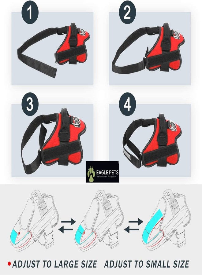 Eagle Pets Dog Harness Police K9, No Pull Dog Belt, Reflective Dog Vest Oxford Fabric, No More Pulling Or Choking, for Large Medium Small Dogs. Best for 36-50kgs Dogs. (XL, RED) - Image 5