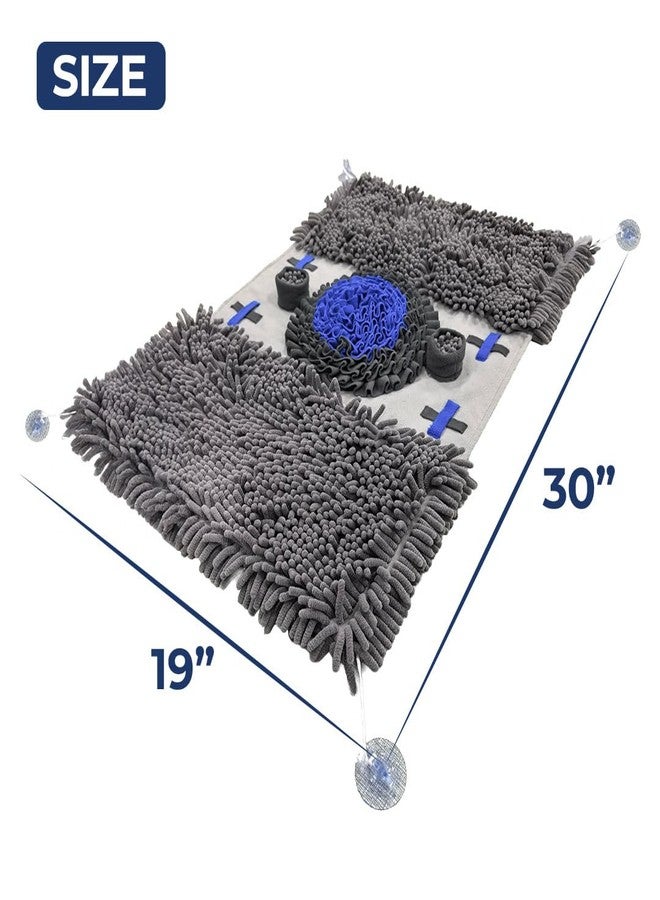 Muddy Mat سجادة Muddy Mat® المزدوجة من الشنيل والصوف للكلاب - سجادة تفاعلية 19x30 للكلاب من السلالات الكبيرة - سجادة تغذية بطيئة للتدريب والبحث عن الطعام وتخفيف التوتر - Image 2