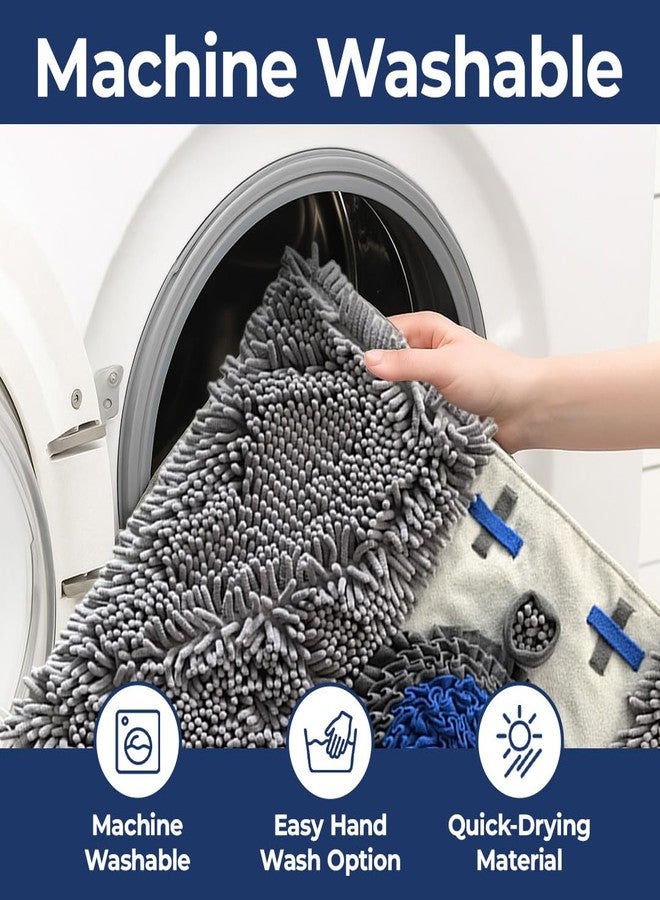 Muddy Mat سجادة Muddy Mat® المزدوجة من الشنيل والصوف للكلاب - سجادة تفاعلية 19x30 للكلاب من السلالات الكبيرة - سجادة تغذية بطيئة للتدريب والبحث عن الطعام وتخفيف التوتر - Image 5