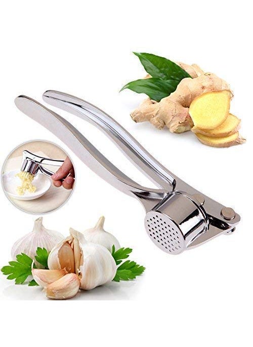 SGMSC SGMSC New Garlic Crusher Presser Squeeze Press Ginger Crusher Stainless Steel Garlic Presses Garlic Chopper Garlic Squeezer Garlic Cutter Crusher  - Image 4