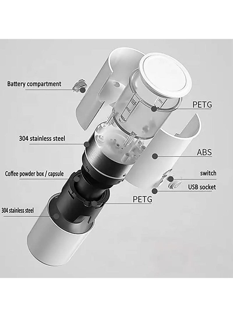 KASTWAVE Portable Electric Coffee Brewer, Automatic Espresso Maker Machine, Manual Operation Travel Coffee Set for Outdoor Travel RV and Hiking - Image 2