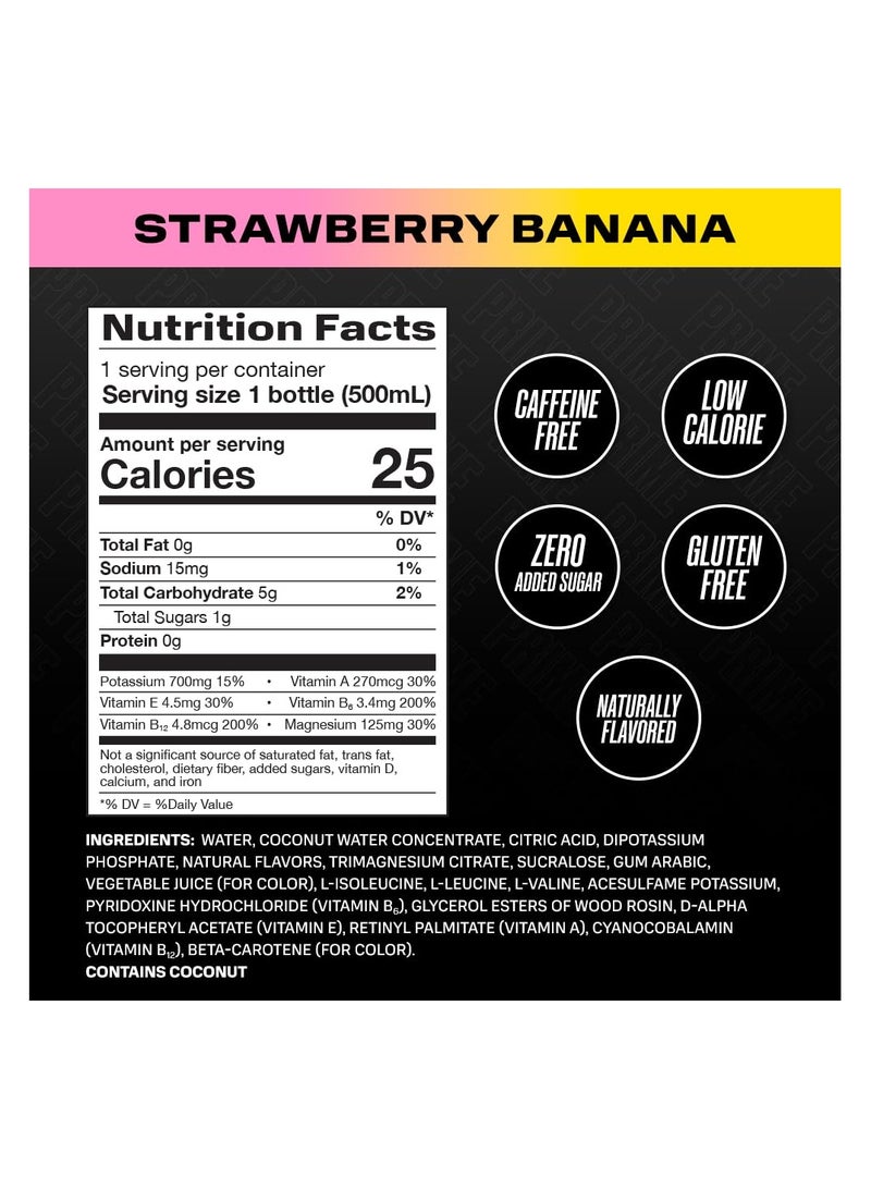 Prime Hydration Drinks Strawberry Banana 12pack - Image 2