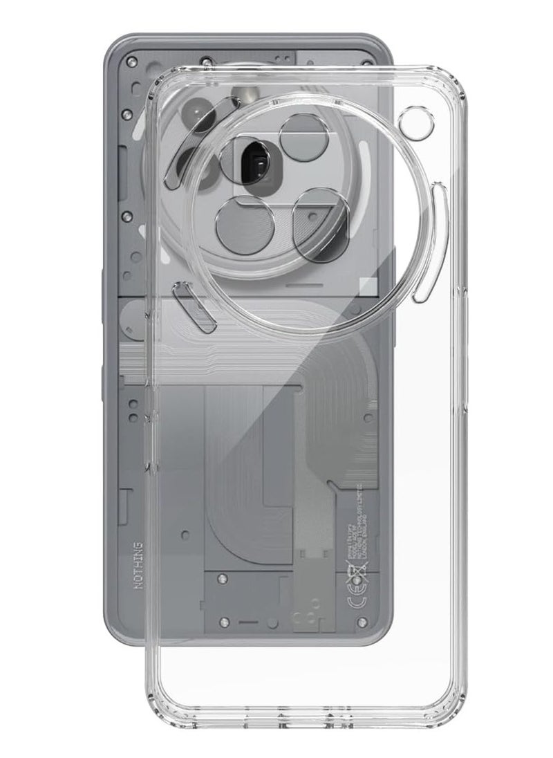 Case for Nothing Phone 3A Pro Premium Ultra Clear Soft TPU Slim Back Cover Case with Camera Protection Transparent Back Cover Designed for Nothing Phone 3A Pro