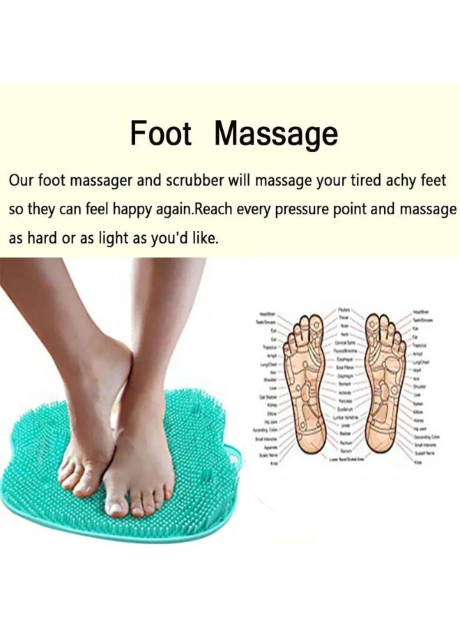 Cazadora Shower Foot Scrubber Massager – Premium Foot Care Solution for Improved Circulation, Exfoliation & Pain Relief – Non-Slip Silicone Mat with Suction Cups – Effortless Foot Cleaning in the Shower – Relaxing Reflexology & Spa-Like Experience – Durable, Hygienic, Multi-Use Foot Cleaning Mat for Home & Bathroom – Available in Green, Soothes Tired Feet, Gentle Massage, Ideal for Daily Foot Care, Foot Spa, Stress Relief, and Soft Skin - Image 4