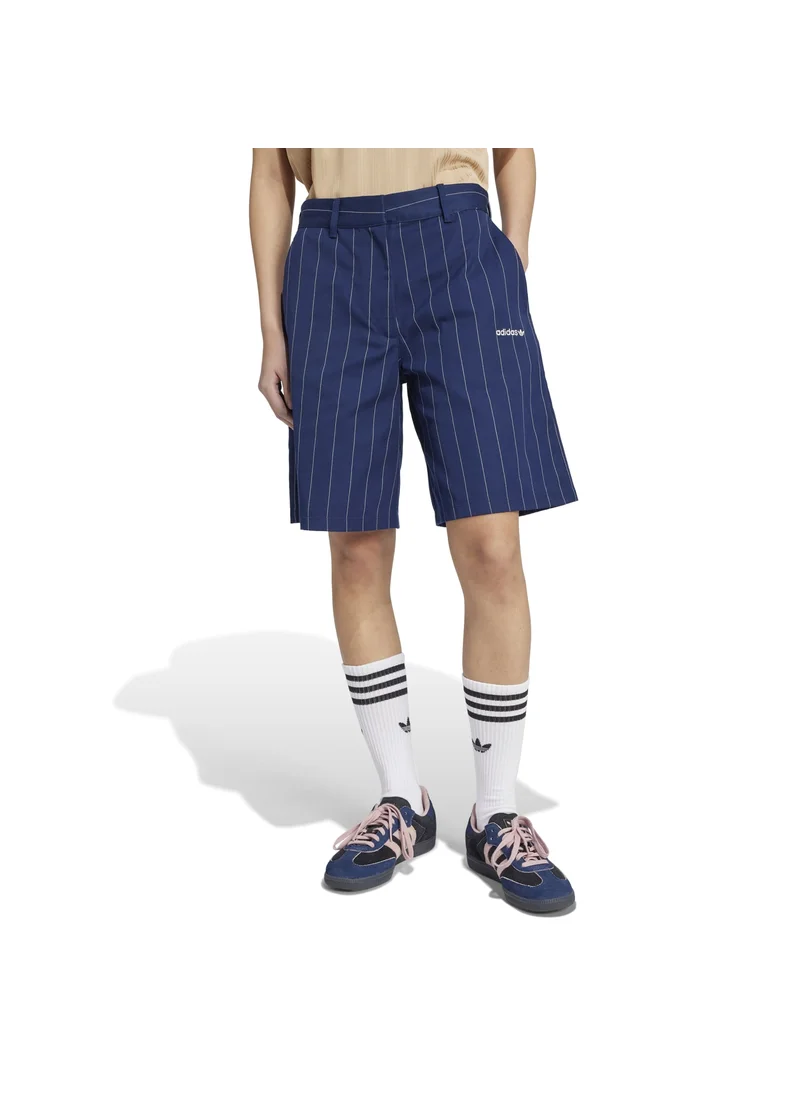 Adidas adidas PINSTRIPE SHORT Blue Originals Women SHORTS