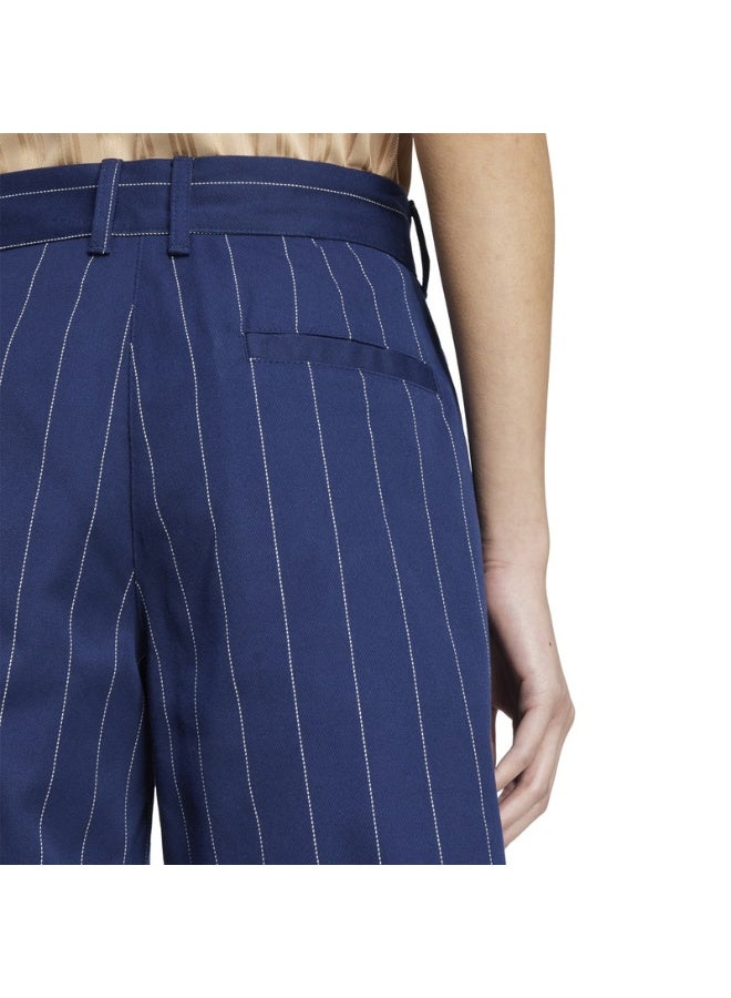 Adidas PINSTRIPE SHORT Blue Originals Women SHORTS - Image 5