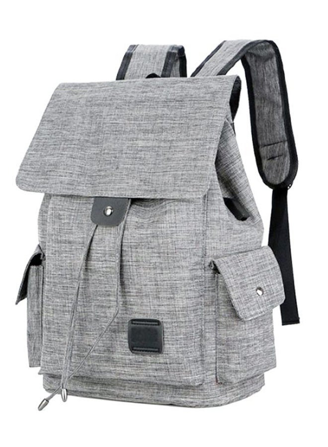 USB Charging Laptop Backpack Grey - Image 1