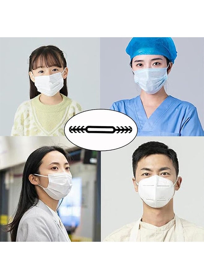 YJ 10 PCS Mask Extension Strap Ear Strap Hook Adjustable Anti-Slip Ear Grips Band Extender Ear Protector for Girls,Women, Adults and Children(Black*10) - Image 5