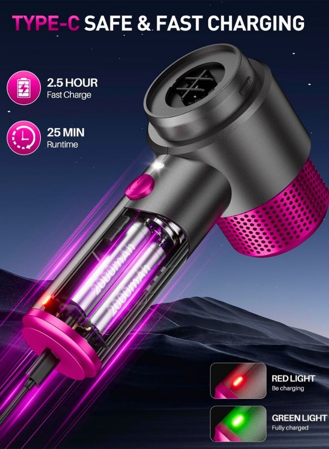 Chase Up Handheld Car Vacuum Cleaner Cordless, 15000PA High Power Car Vacuum Cleaner & Air Duster, 4-in-1 Portable Mini Car Vacuum Cleaner with LED Light, Hand Held Vacuum Cleaner for Car Home Office - Image 4