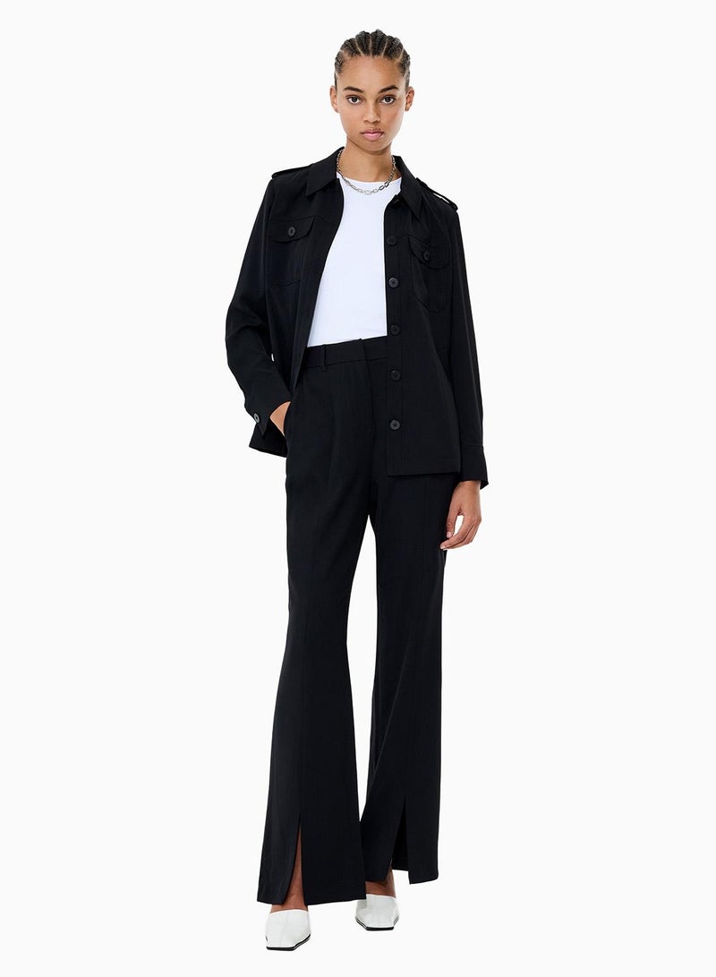 فرنش كونكشن بنطلون فينّي بفتحة جانبية مفصل - Image 1