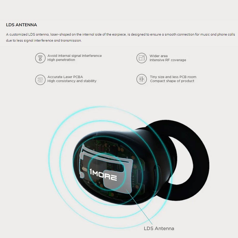 1 مور سماعة أذن صغيرة E1026BT-I لاسلكية تعمل بالبلوتوث بتصميم رياضي وردي - Image 3