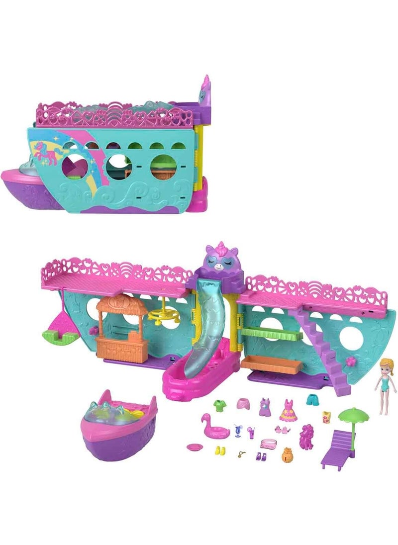 Polly Pocket Unicorn Dream Cruise Game Set HWP26  - Image 3
