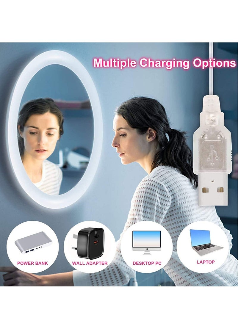 ELTRAZONE Mirror Lights Vanity Lighting 10 LED Bulb Make up Decoration Lights Hollywood Style 16 Modes Color Changing Lights for Home Bedroom Bathroom Dressing Room（USB Powered, RGBW)  - Image 3