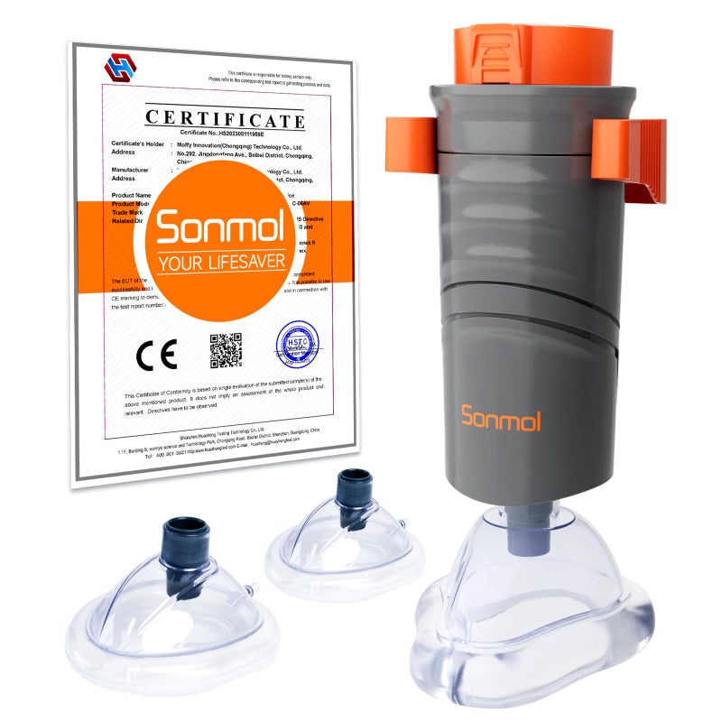 Sonmol Sonmol Blockage Alleviation Device with 3 Masks Home Kit with Wall Mount DustProof Bag