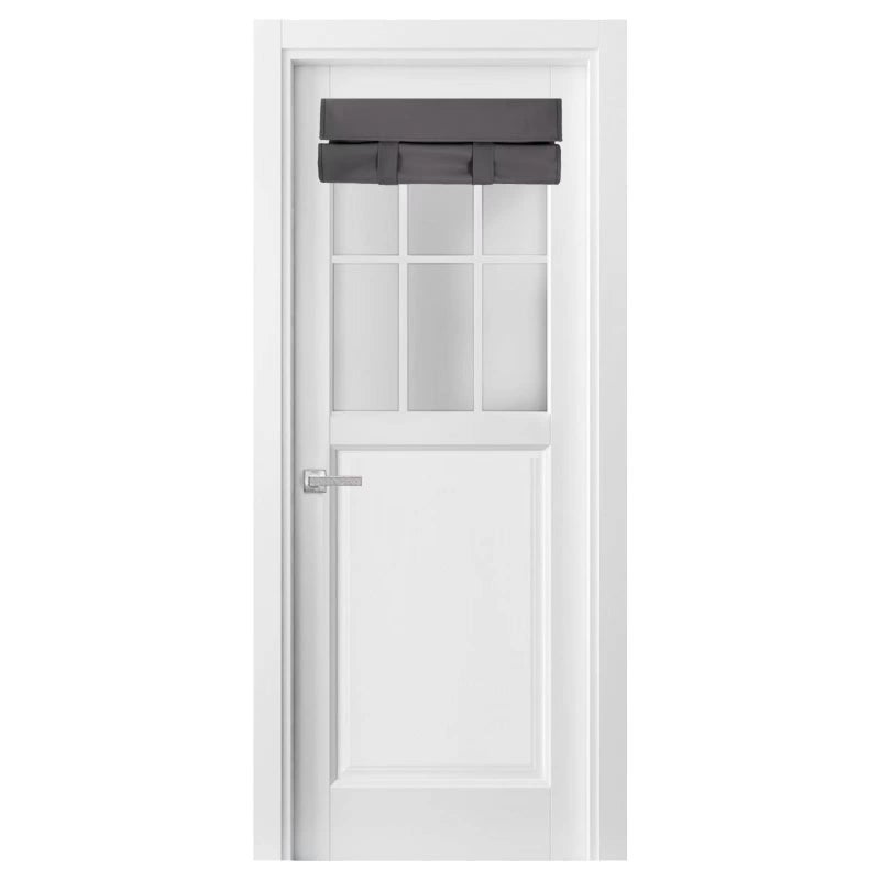 YSYY Blackout Door Curtains for Door Windows Privacy Door CurtainFront Door Sidelight Curtain DrillFree Easy Installed Door Window Curtains Dark Grey1 Panel 24W x38L