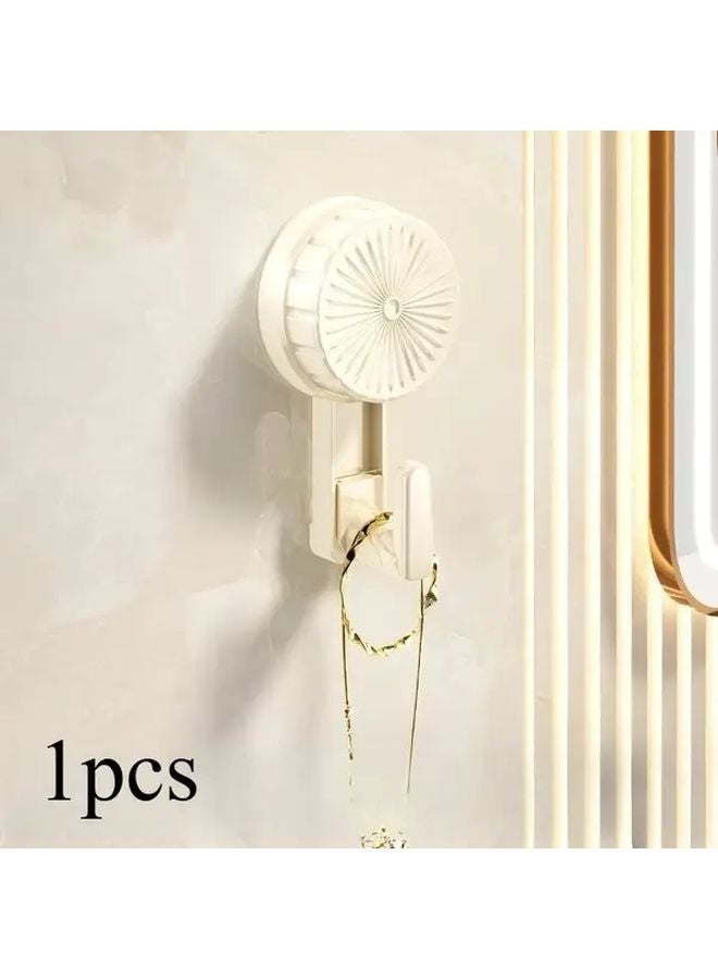 Heavy Duty Adhesive Wall Hooks No Drill ABS White Black Strong Load Bearing 1pc - Image 1