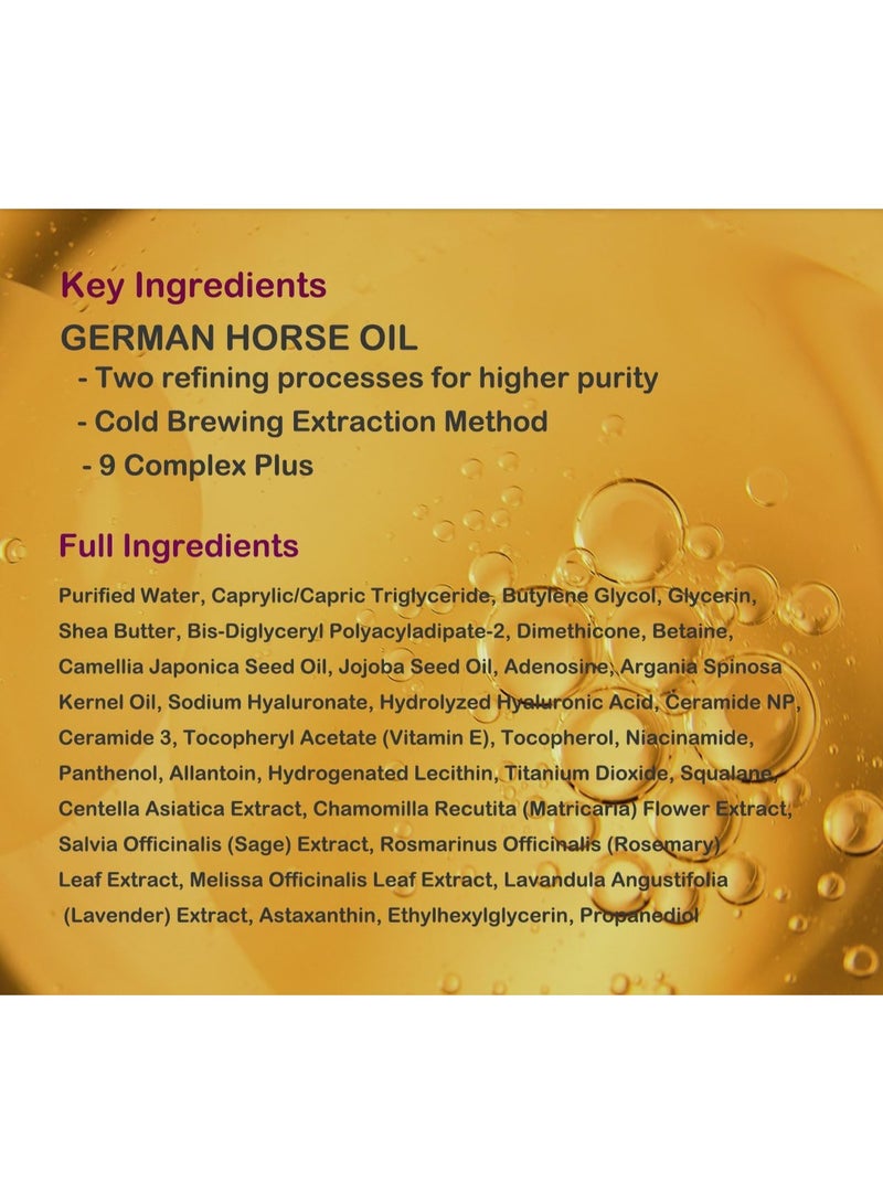 جوريسون كريم مركب 9 من GUERISSON 2.5 أوقية 70 جم - زيت الحصان لتجديد شباب البشرة ورفعها ملمس بزبدة الذوبان لا يسبب التهيج يتحكم في الزيت وتوازن الرطوبة جوريسون - Image 4