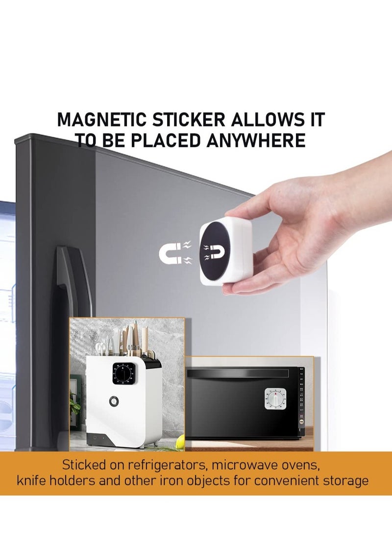 2-Pack Mechanical Kitchen Timer with Loud Alarm - 60 Minute Countdown, No Batteries Needed, Magnetic Backing for Easy Fridge Attachment - Image 5