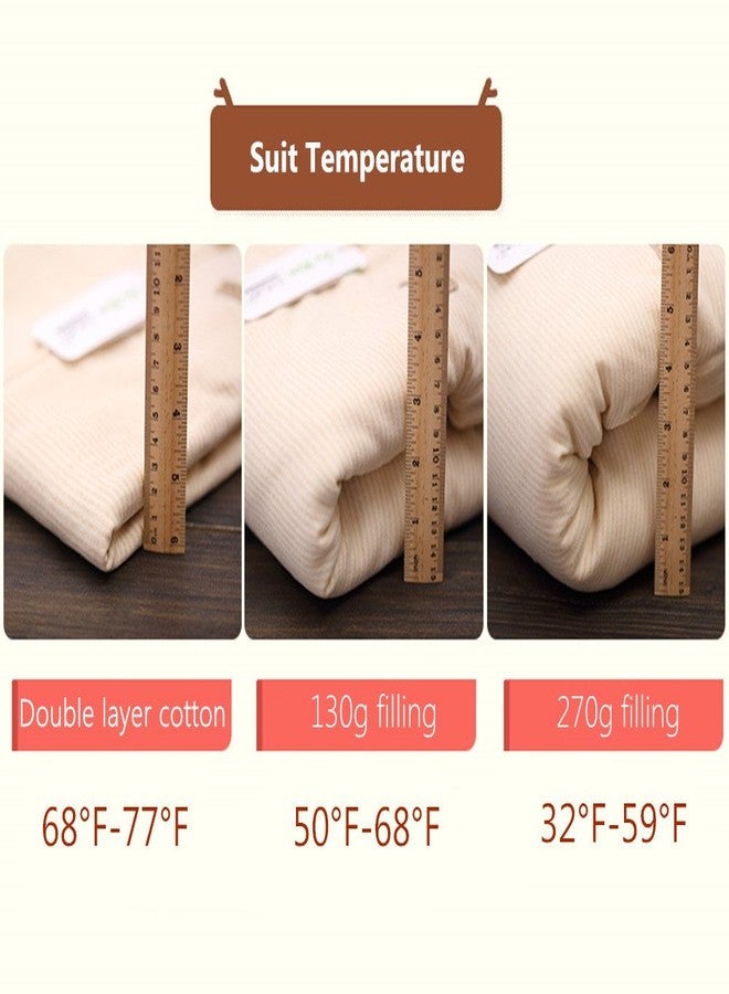 OuYun Baby Organic Sleeping Bag Autumn Detachable Sleeve Wearable Blanket,Medium,3.5 Tog - Image 2